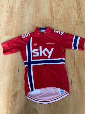 Rapha team sky trikot velotrikot norwegischer meister small