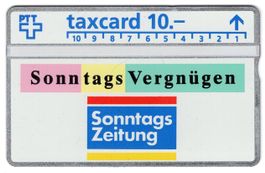 Sonntags Zeitung - seltene Firmen Taxcard