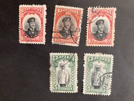 Bulgarien 1911 Lot Zar Ferdinand gestempelt