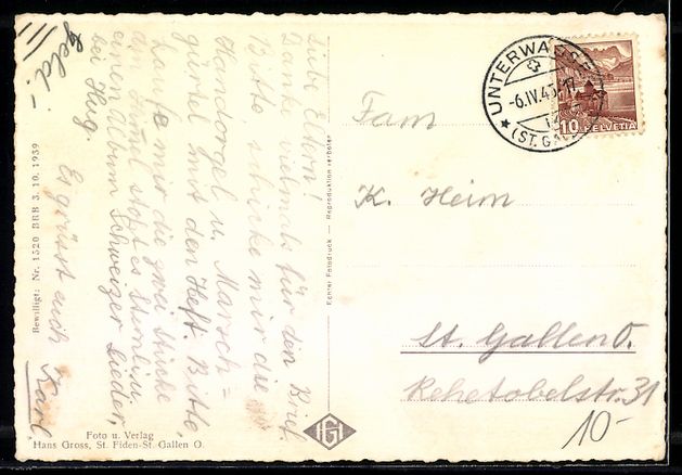 Cartoline postali: Unterwasser, Jugendheim Ennethur und Ber – Usato da Berlin venduto da bartko-reher 1