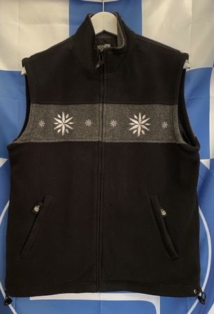 Winter Weste Fleece mit Schneeflockenmuster, Grösse Xs