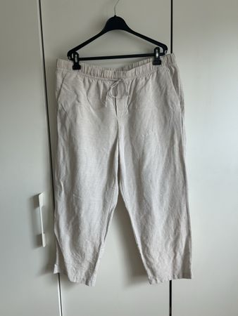 H&M Hose Leinenmix beige Grösse L 