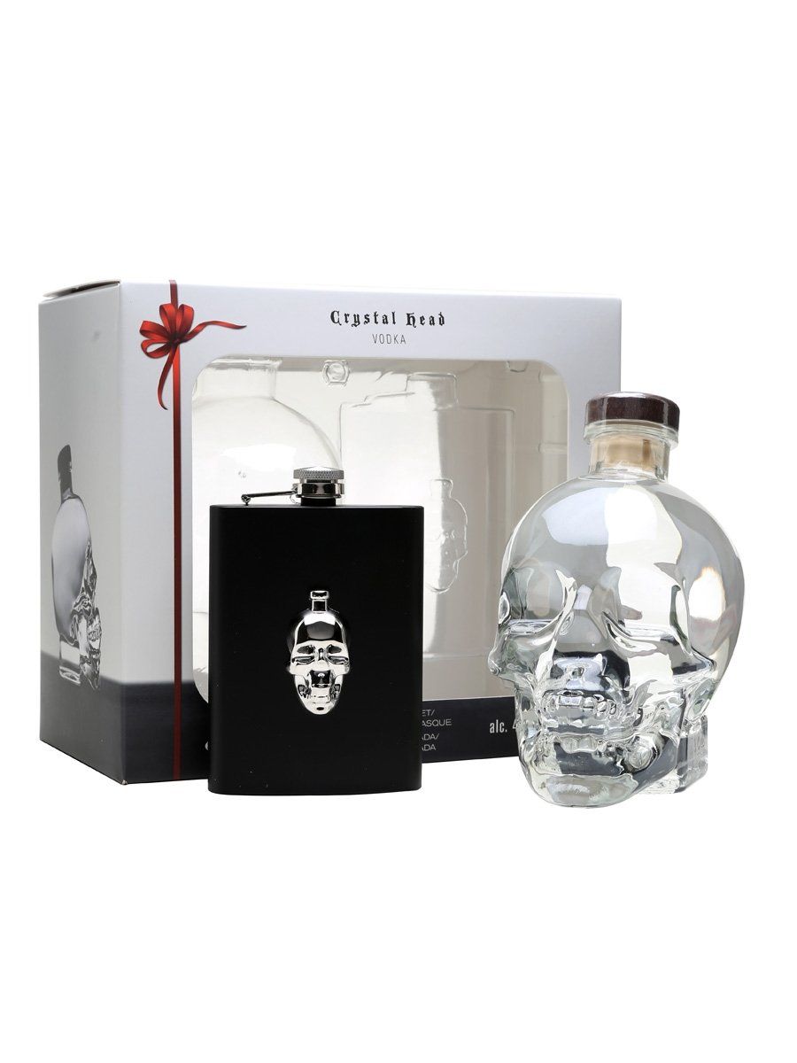 Spirituosen: Crystal Head Vodka 70cl mit Etui und Flachmann – Neu und originalverpackt aus Bern von
