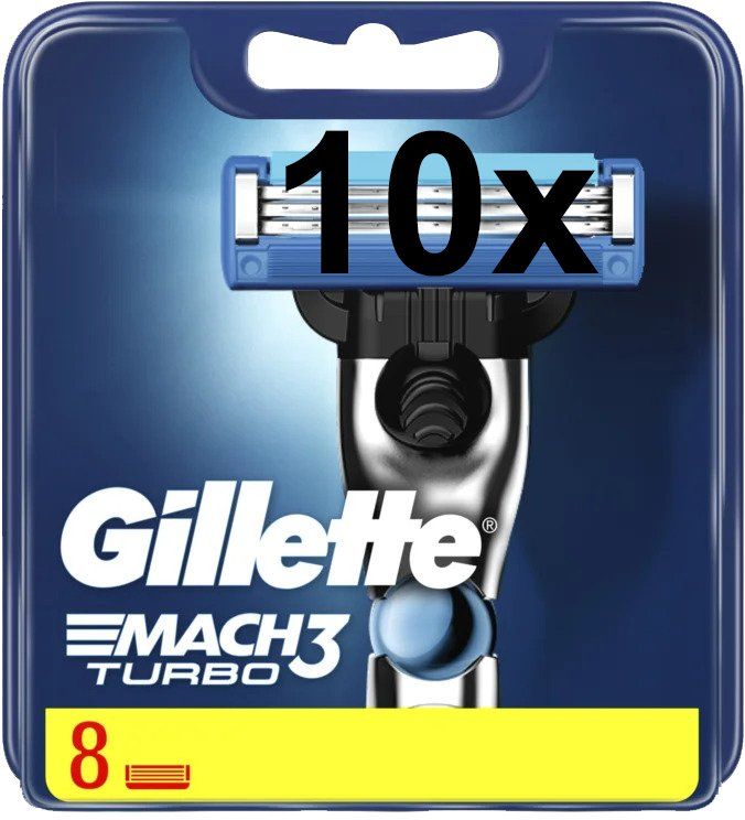 Gillette Cura del viso: Gillette Mach3 Turbo 80 Rasierklingen – Nuovo e nell'imballaggio originale da Ersigen venduto da easyhandel