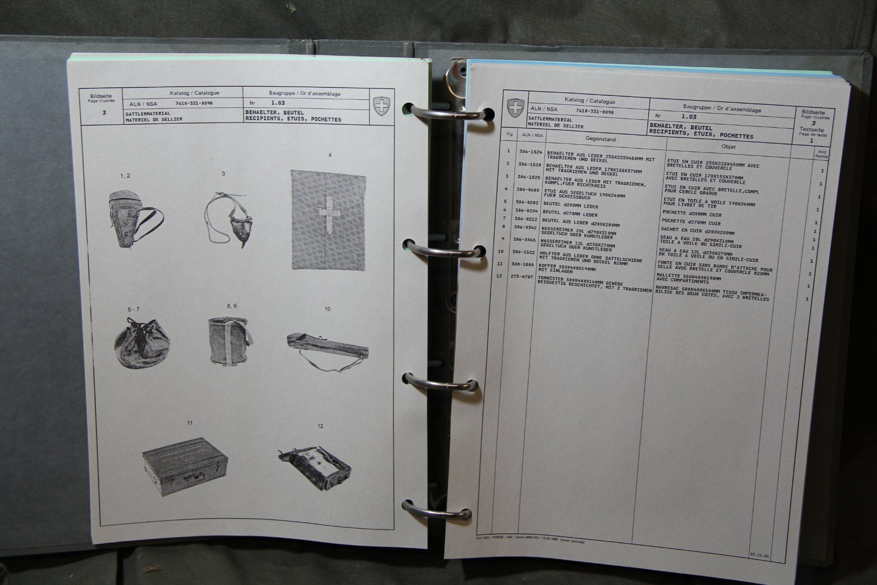 Libri: Sattlermaterial, Ersatzteilkatalog, Ausgabe 2001 – Usato da Belp venduto da Tomsek 3