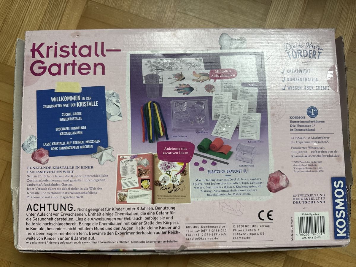 Kosmos Spiele: KOSMOS Kristall-Garten, 8 Experimente,  neu – Neu und originalverpackt aus Kilchberg ZH von Von_dutch 1