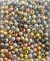 Perlen / Bastelperlen metallic, 5mm, 200 Stück