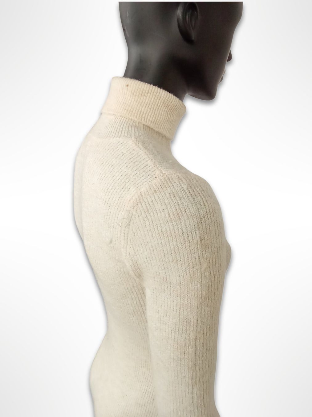 Mango Robes: MNG Rollkragen-Strickkleid cremebeige Gr. L – D'occasion à Suhr par Restwert_Suhr 2