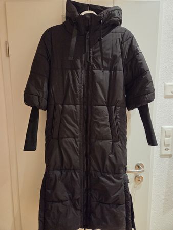 Navahoo langer Mantel schwarz Grösse XS