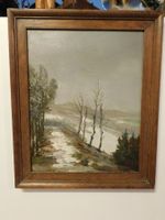 Gemälde Winterlandschaft gerahmt guter Zustand