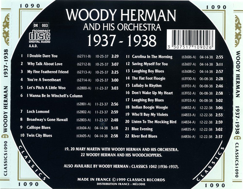 CD: Jazz-CD:  Woody Herman  "The Chronogical..." (Classics) – Usato da Hochfelden venduto da mue_lhm9 2