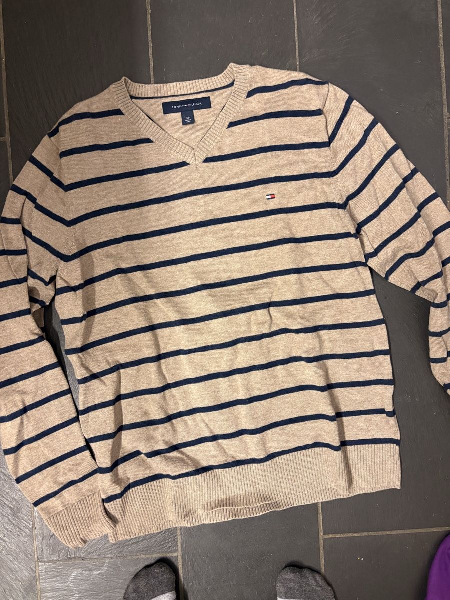 Tommy Hilfiger Maglioni & Felpe: Tommy Hilfiger Strickpullover beige blau Gr. M Top! – Usato da Ennetbürgen venduto da Hoblaschorsch