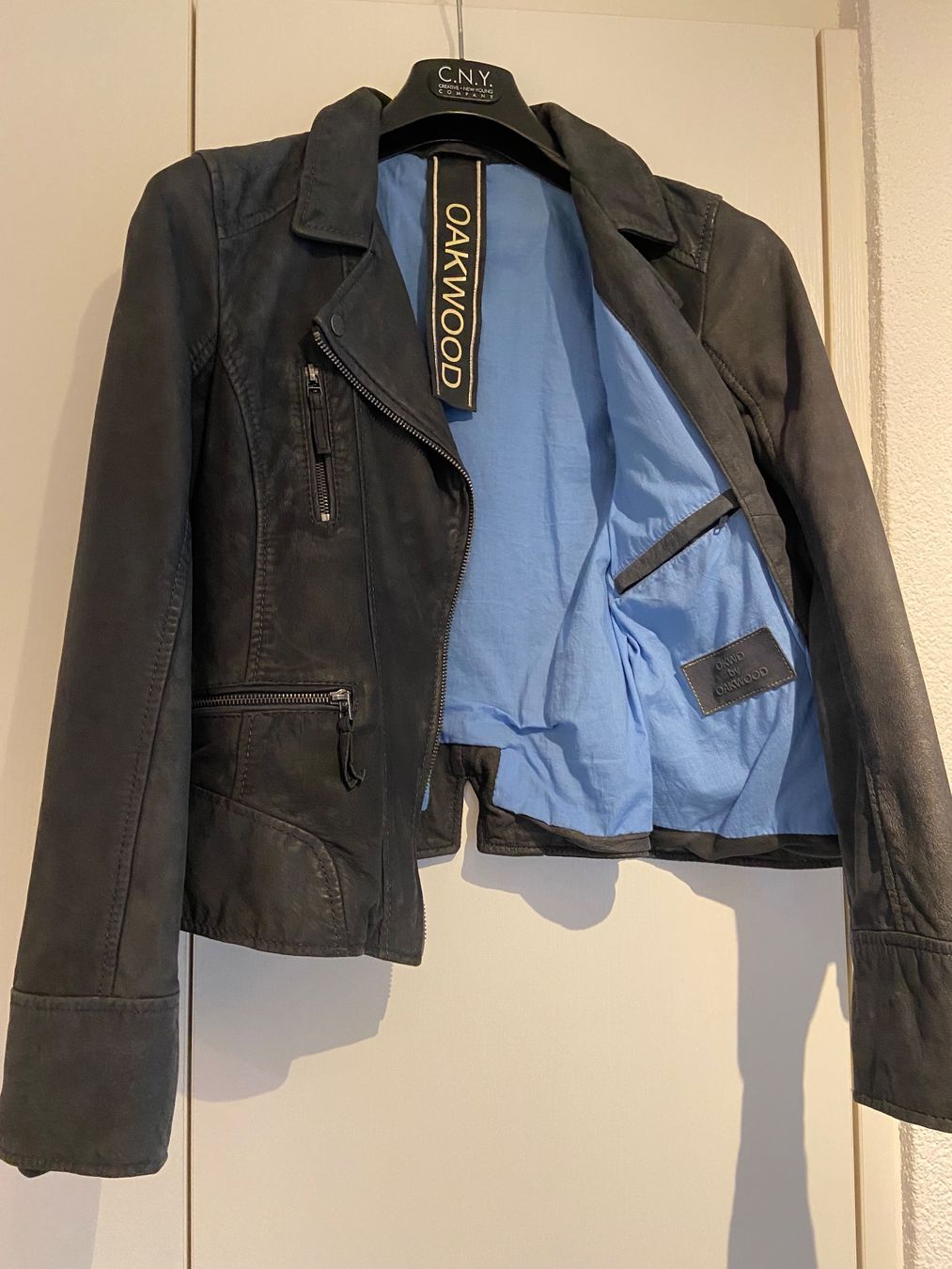 Giacche: Dunkelblau Lederjacke – Usato da Zürich venduto da Bibimuh 1