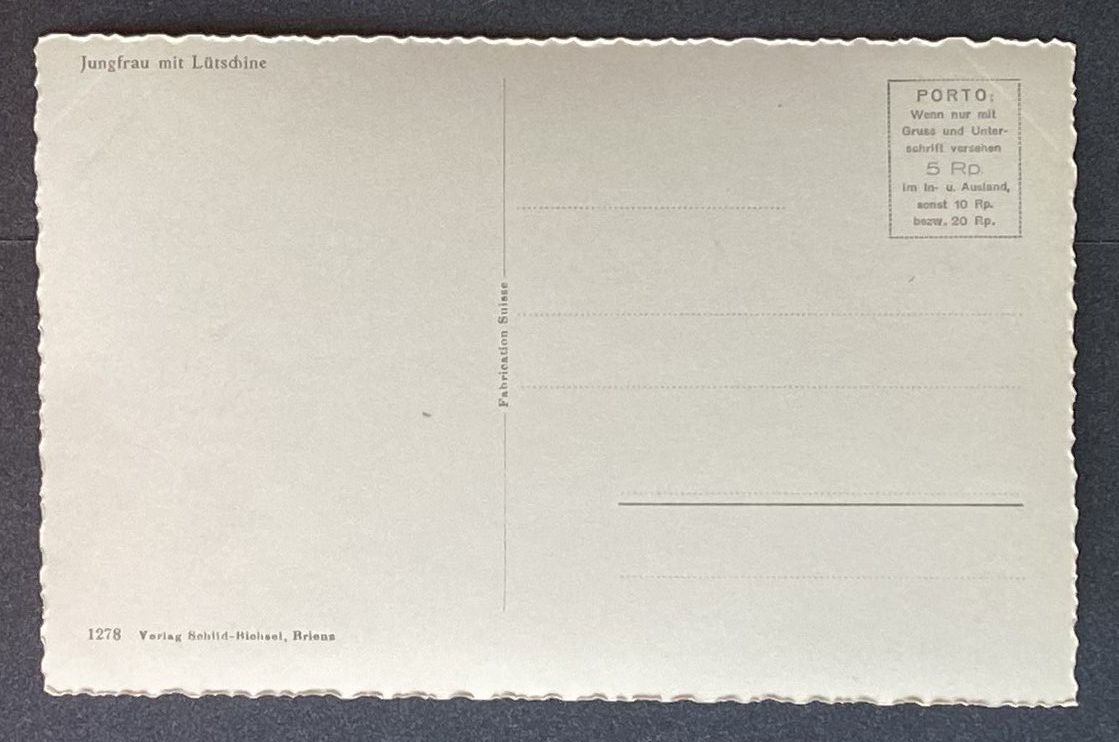 Cartoline postali: AK Jungfrau mit Lütschine – Usato da Böckten venduto da Hansi36 1