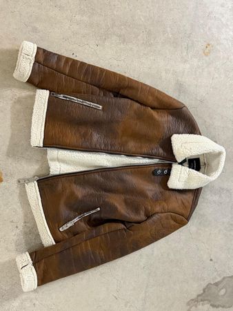NOHOW Yukon Shearling Coat Lammfell-Jacke braun Gr M