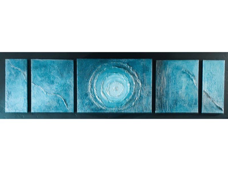 Foto & Immagini: Acrylbild abstrakt 5-Teiler – Nuovo e nell'imballaggio originale da Münchenbuchsee venduto da Mida74