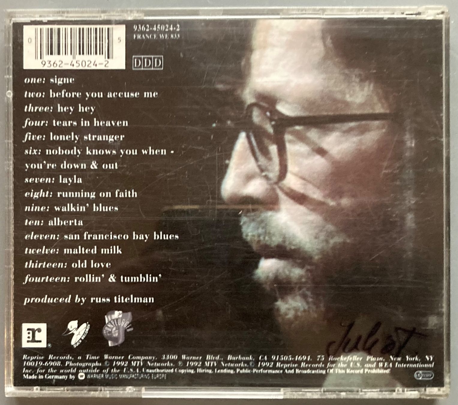 CDs: ERIC CLAPTON - UNPLUGGED – D'occasion à Poliez-Pittet par Newtown-Records 1