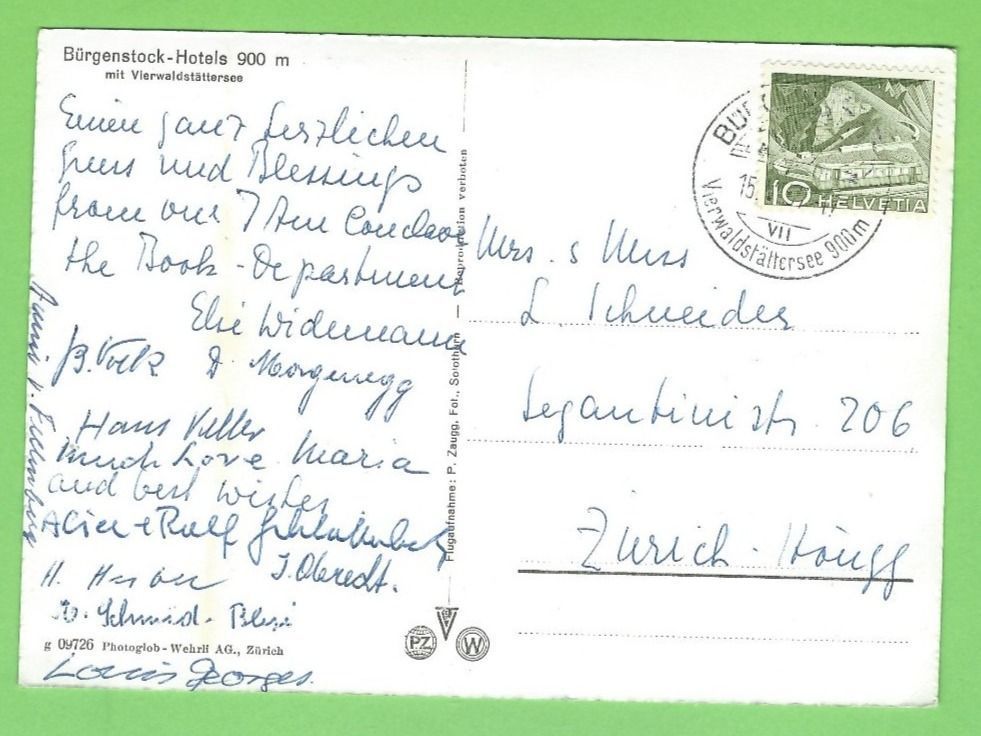 Cartoline postali: Bürgenstock-Hotels – Usato da Zürich venduto da t24_de 1