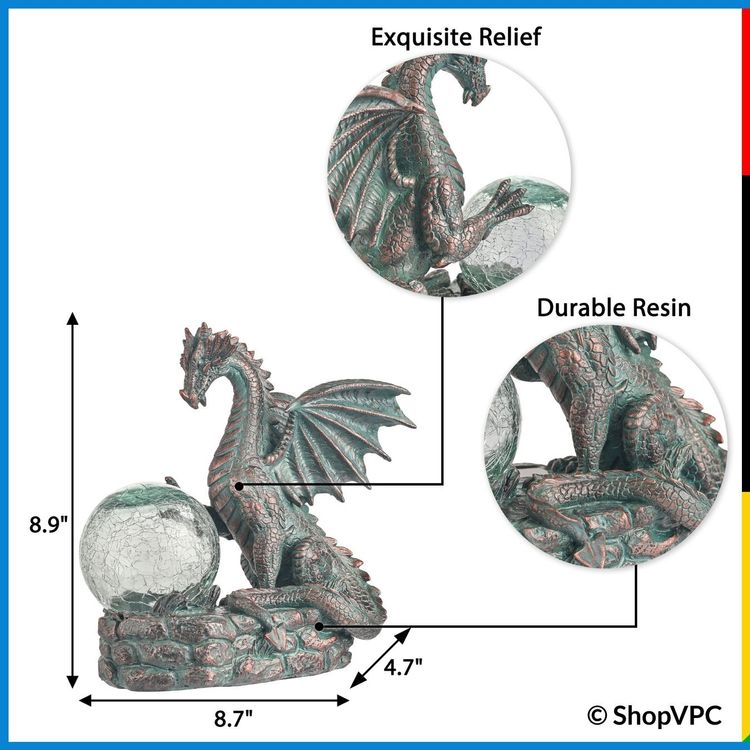SolarDrachenfigur für den Garten Drachenskulptur Kaufen auf Ricardo