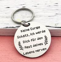 SCHLÜSSELANHÄNGER FÜR PARTNER, MIT WITZIGEM SPRUCH, NEU