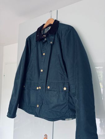 BARBOUR Reelin Wax Jacket Dunkelgrün Grösse L (50)