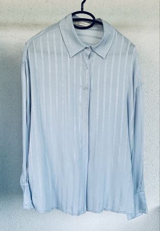 Bluse „Lulumary“ hellblau gestreift Grösse M