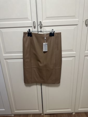 Hugo Boss Lederrock, Gr. 42, beige, neu, Herbst 🍂