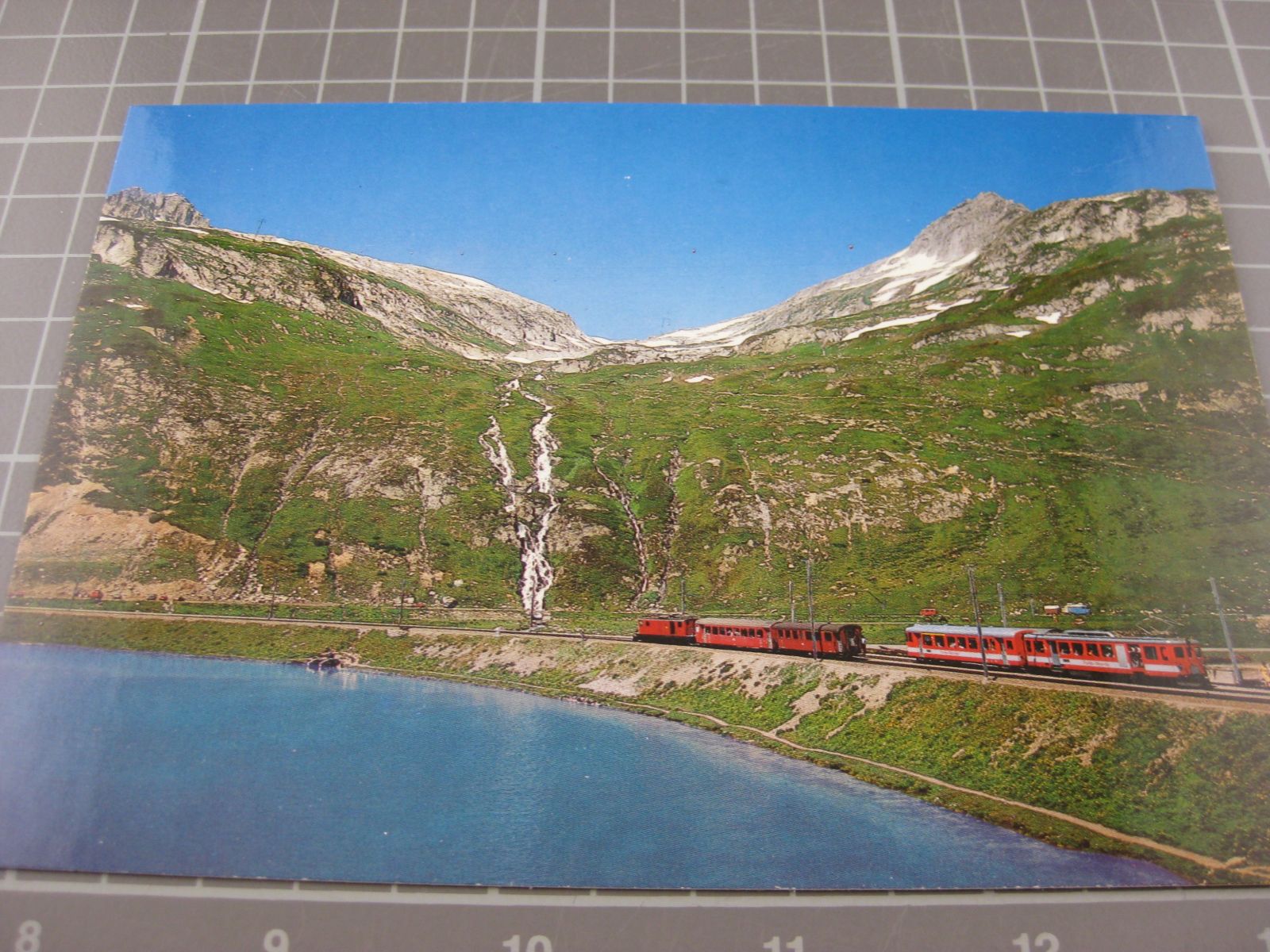 Ansichtskarten: AK Oberalp Passhöhe mit Zug – Gebraucht aus Malters von Marosko