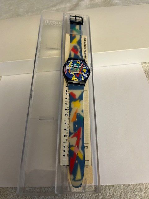 Orologi: SWATCH GENT GN 132 SILVER PATCH ANNEE 1993 NEUVE – Nuovo e nell'imballaggio originale da Epalinges venduto da Gtworld 1