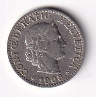 Schweiz 20 Rappen 1908