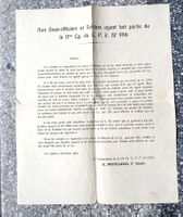 Armée suisse, aux sous-officiers et soldats, IIème Cp. 1918