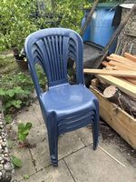 Garten Stuhl Plastik Blau