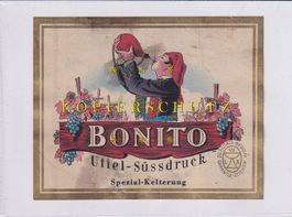 Etikette für Wein - Bonito (Utiel-Süssdruck) /bd