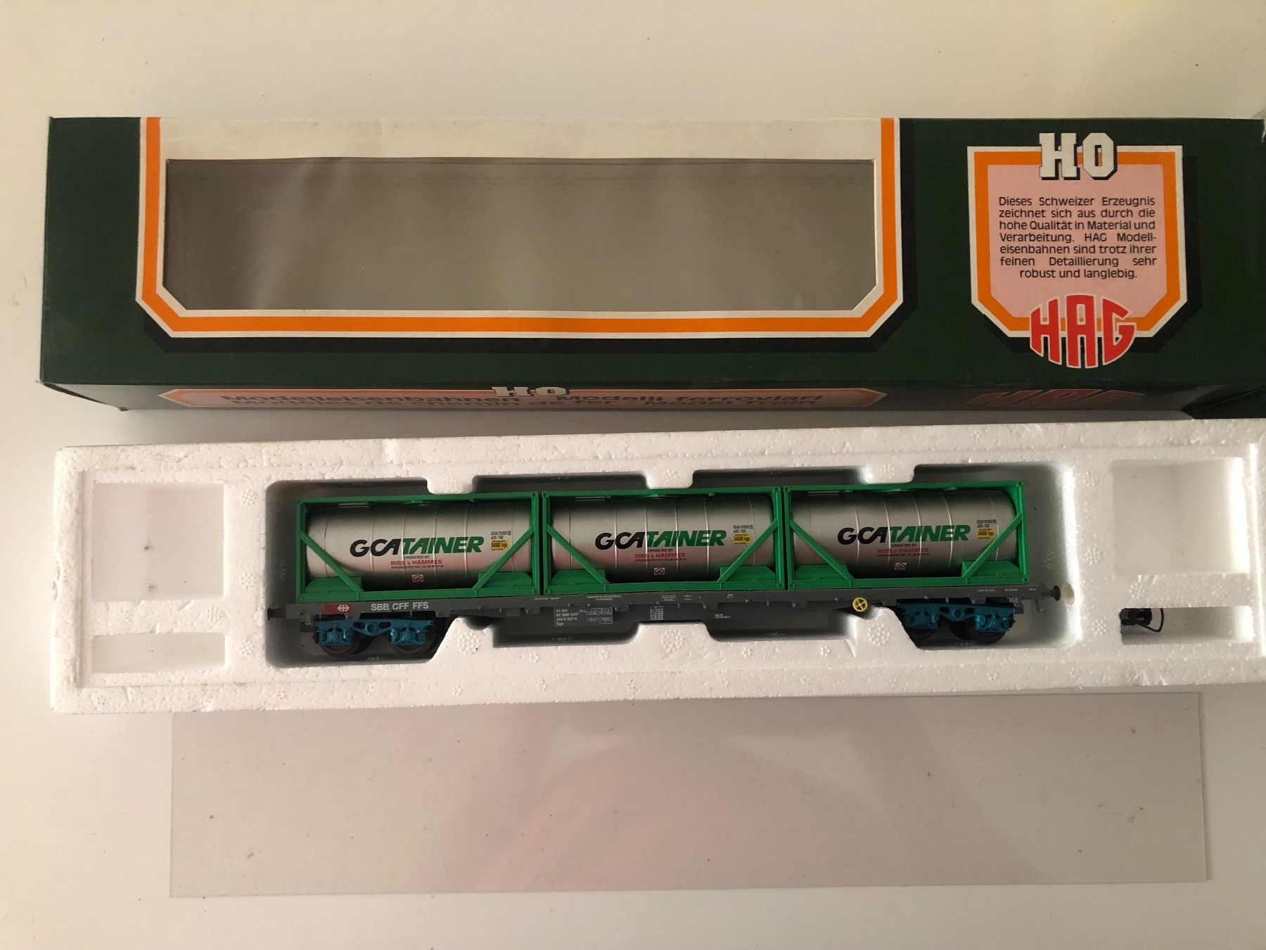 Hag Modellini di ferrovie: Hag 396 SBB Gleichstrom NEU – Nuovo e nell'imballaggio originale da Ostermundigen venduto da Garmin03