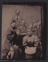 Fotografie Ferrotypie Gruppenporträt vo