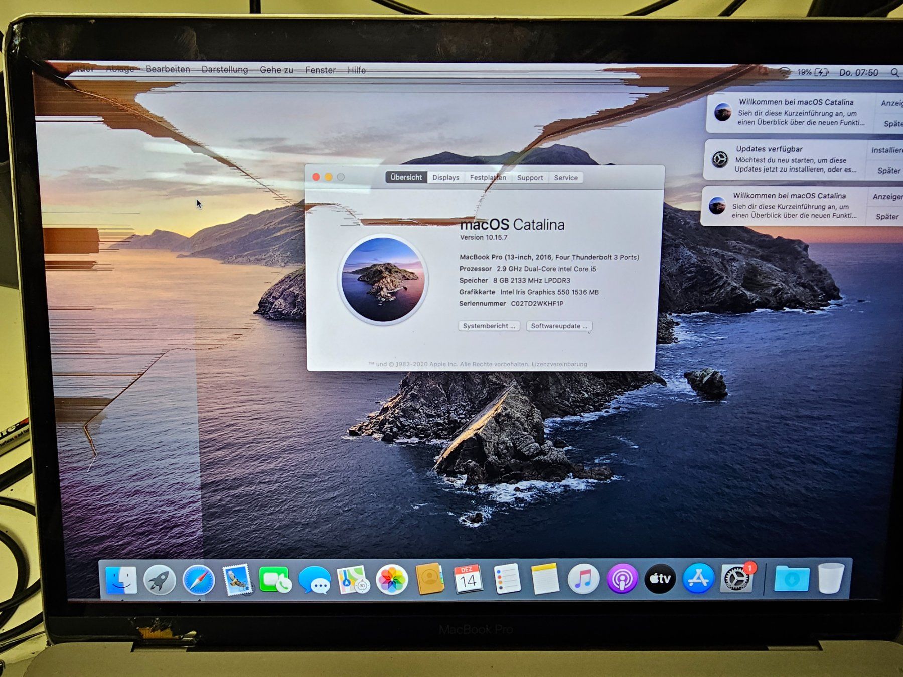 Apple Notebooks: Macbook Pro 2016 mit Defektem Bildschirm – Defekt aus Niederdorf von  9