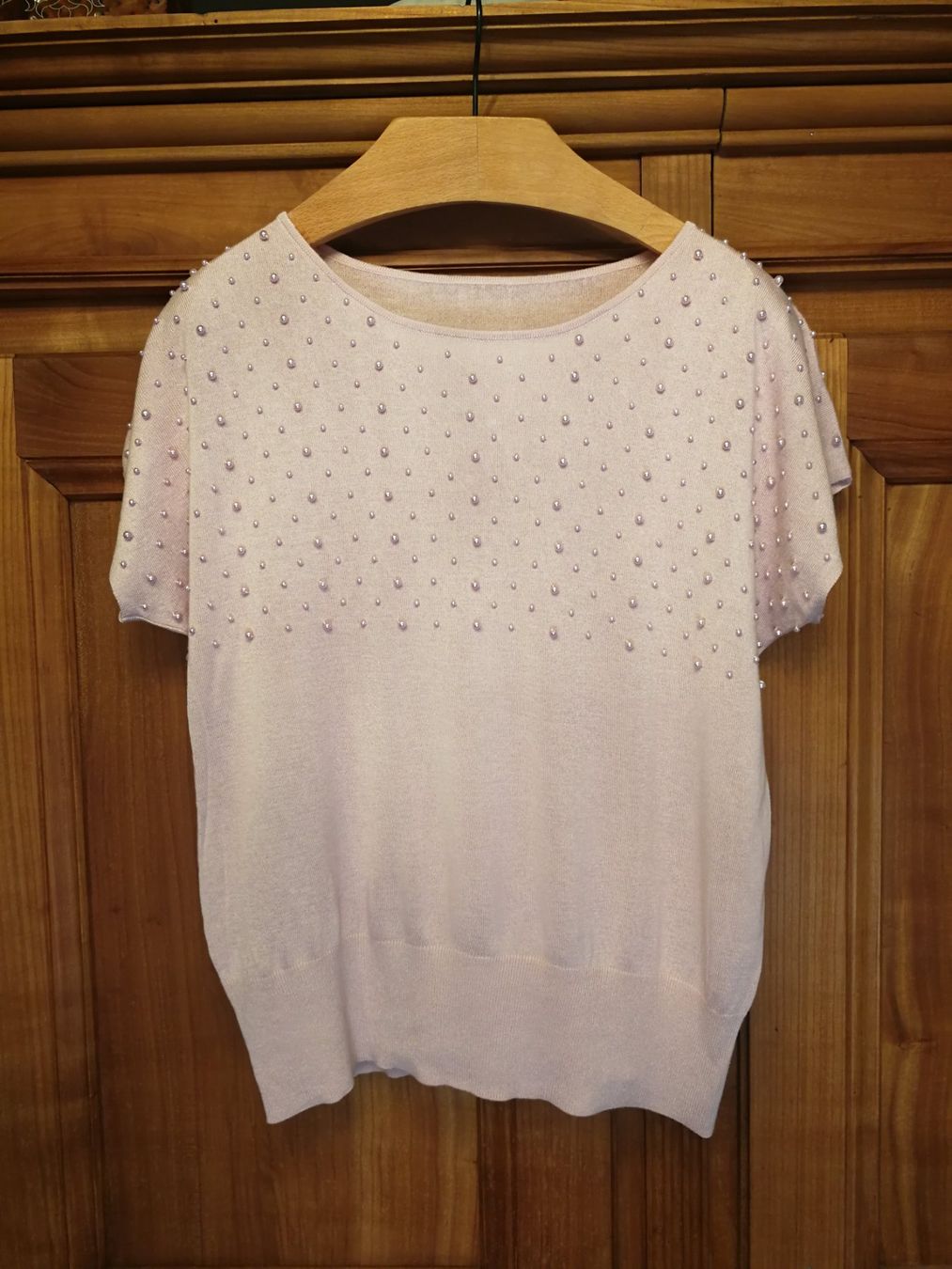 Pullover & Sweatshirts: Strickpullover in rose kurzarm mit Perlen Grösse L – Neu (gemäss Beschreibung) aus Wagenhausen von Simbad 2
