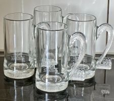 4 Millenium 2000 Biergläser Feldschlösschen