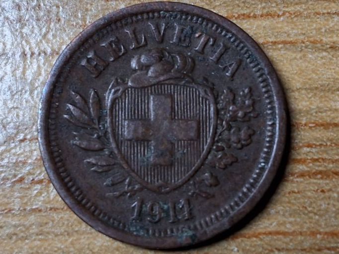 Alle Münzen: 1 Rappen 1911 – Gebraucht aus Münchenstein von purbach1 2