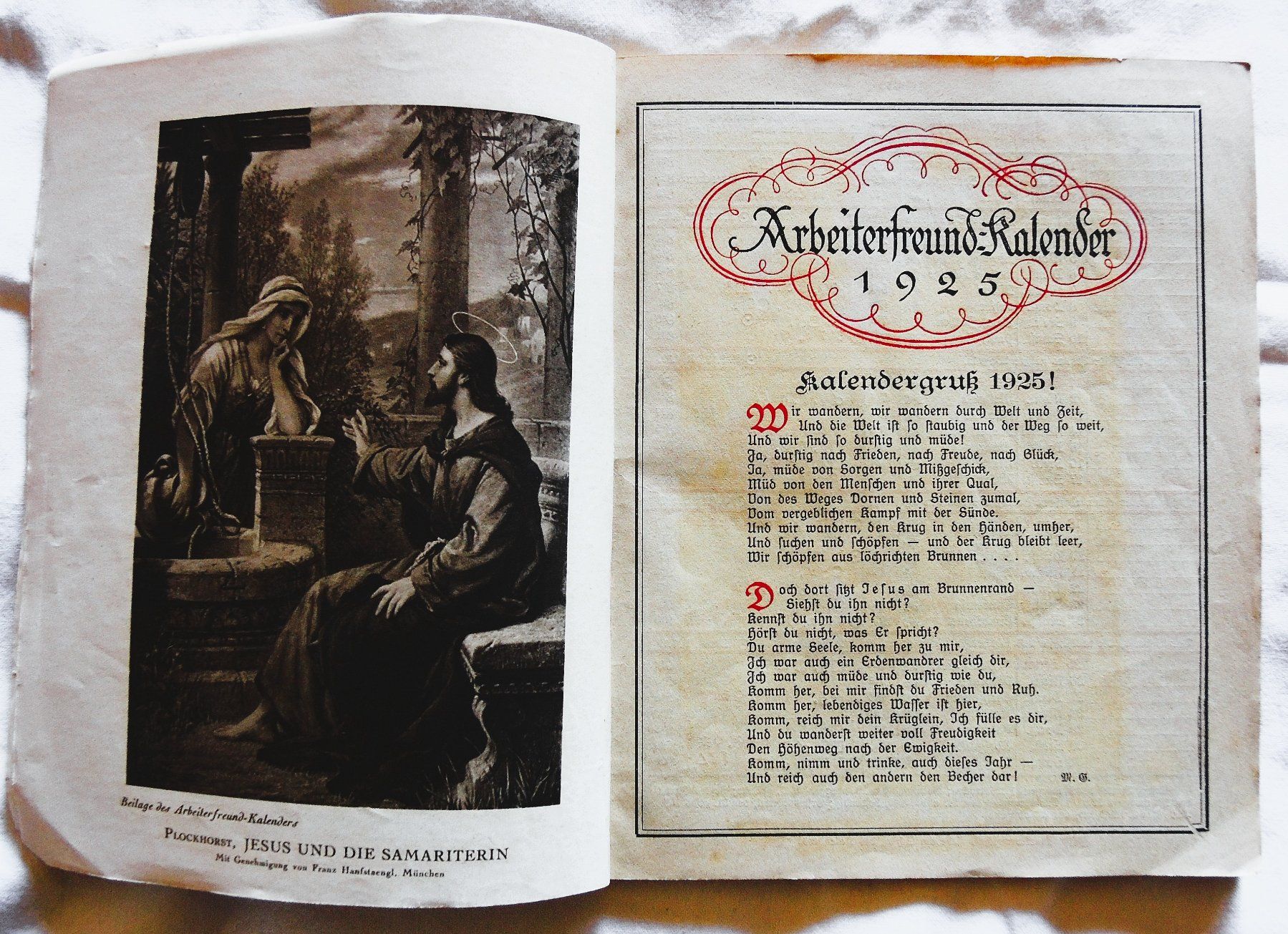 Calendari: Arbeiterfreund Kalender 1925, Bern – Usato da Niederried b. Kallnach venduto da hanatim 1