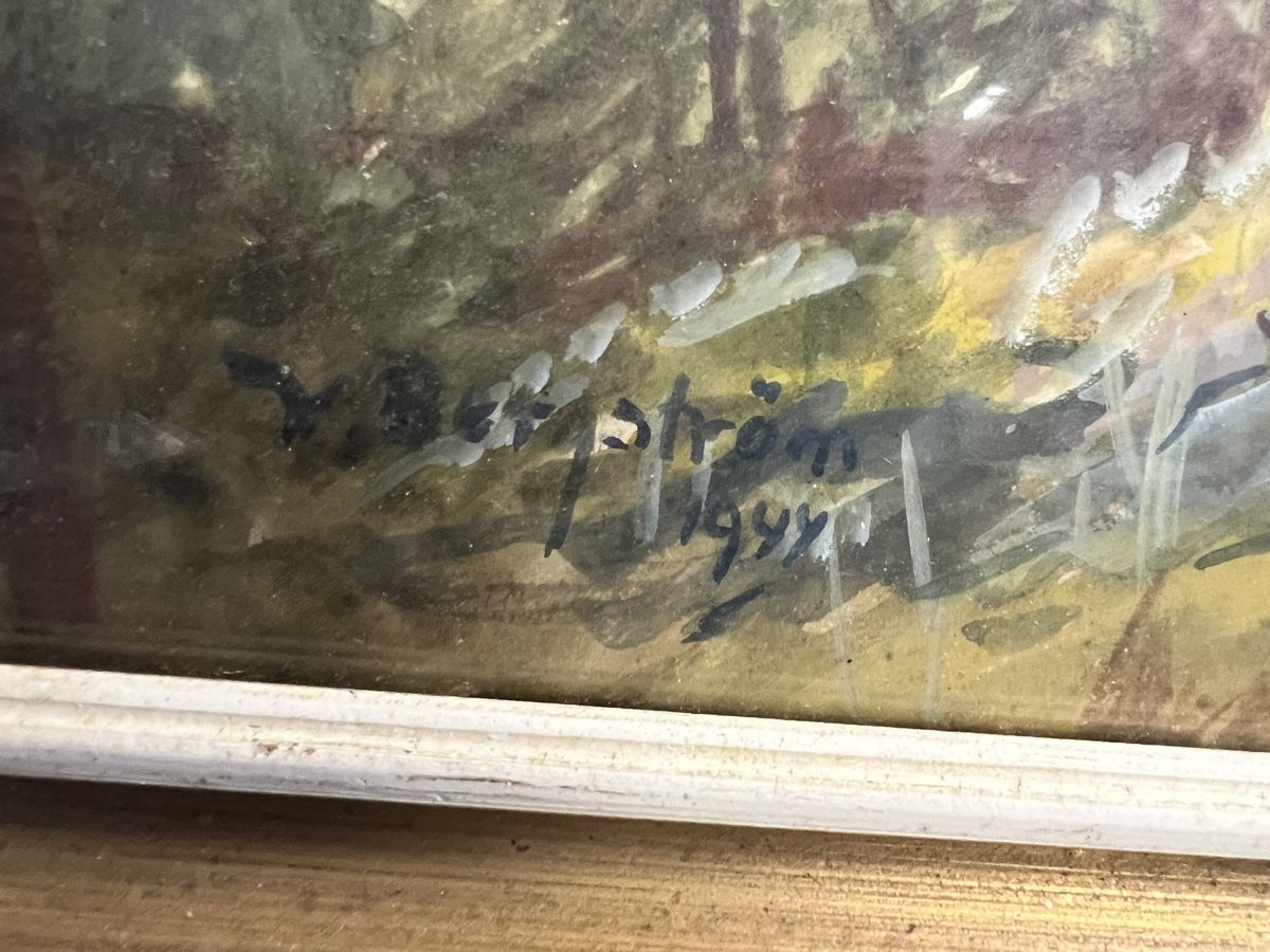 Dipinti: AQUARELLE SIGNÉE BERGSTRÖN ? Datée 1944 – Usato da Genève venduto da Qanil77 2