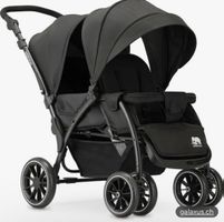 Poussette double Deryan noir bon état