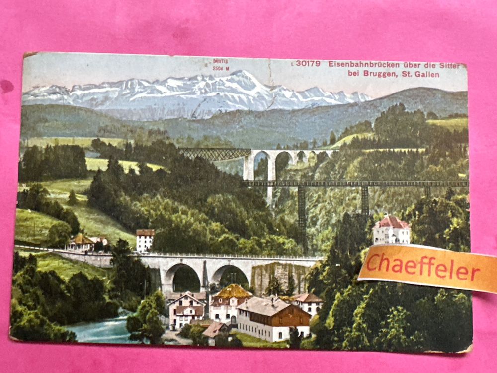 30179 Eisenbahnbrücke über die Sitter bei Bruggen, St. Gall. Kaufen
