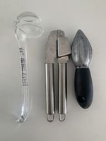 Kitchen Utensil Set Glass Ladle Garlic Press Citrus Juicer 