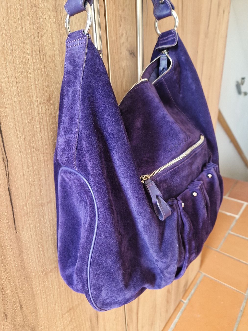 Longchamp Borse da donna: Longchamp Tasche Leder violett – Usato da Lichtensteig venduto da Cocabana_16 2