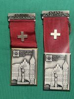 2 Kranzauszeichnungen EKKSF Biel 1972 Metall rot gebraucht