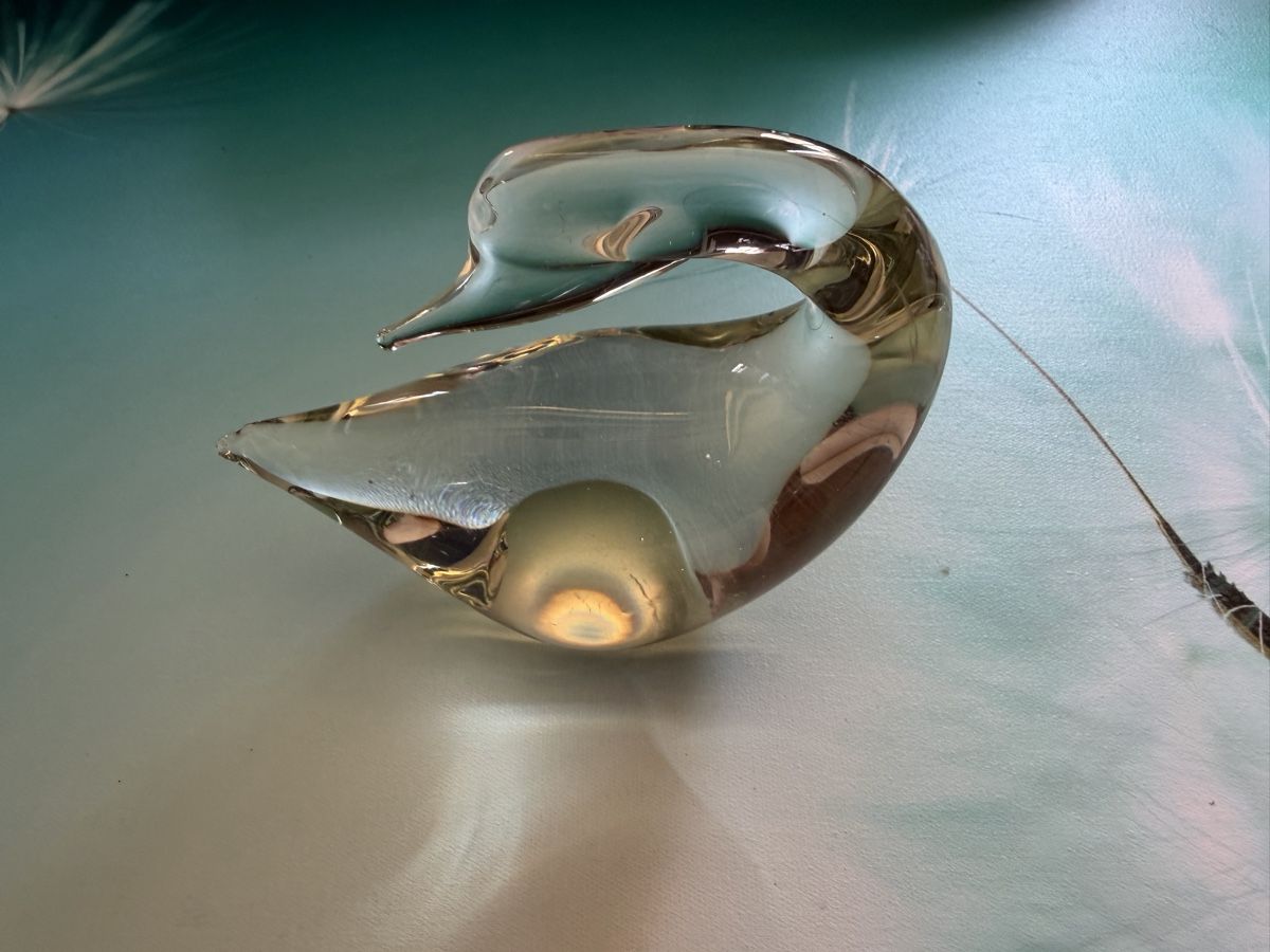 Sculture & Statue: Putzender Schwan - Glas Skulptur – Nuovo (secondo la descrizione) da Wolfwil venduto da jam_xzn2