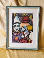 Maxim Vorbes"Les Deux C" Acrylic/Oil Clowns, 1999, Original