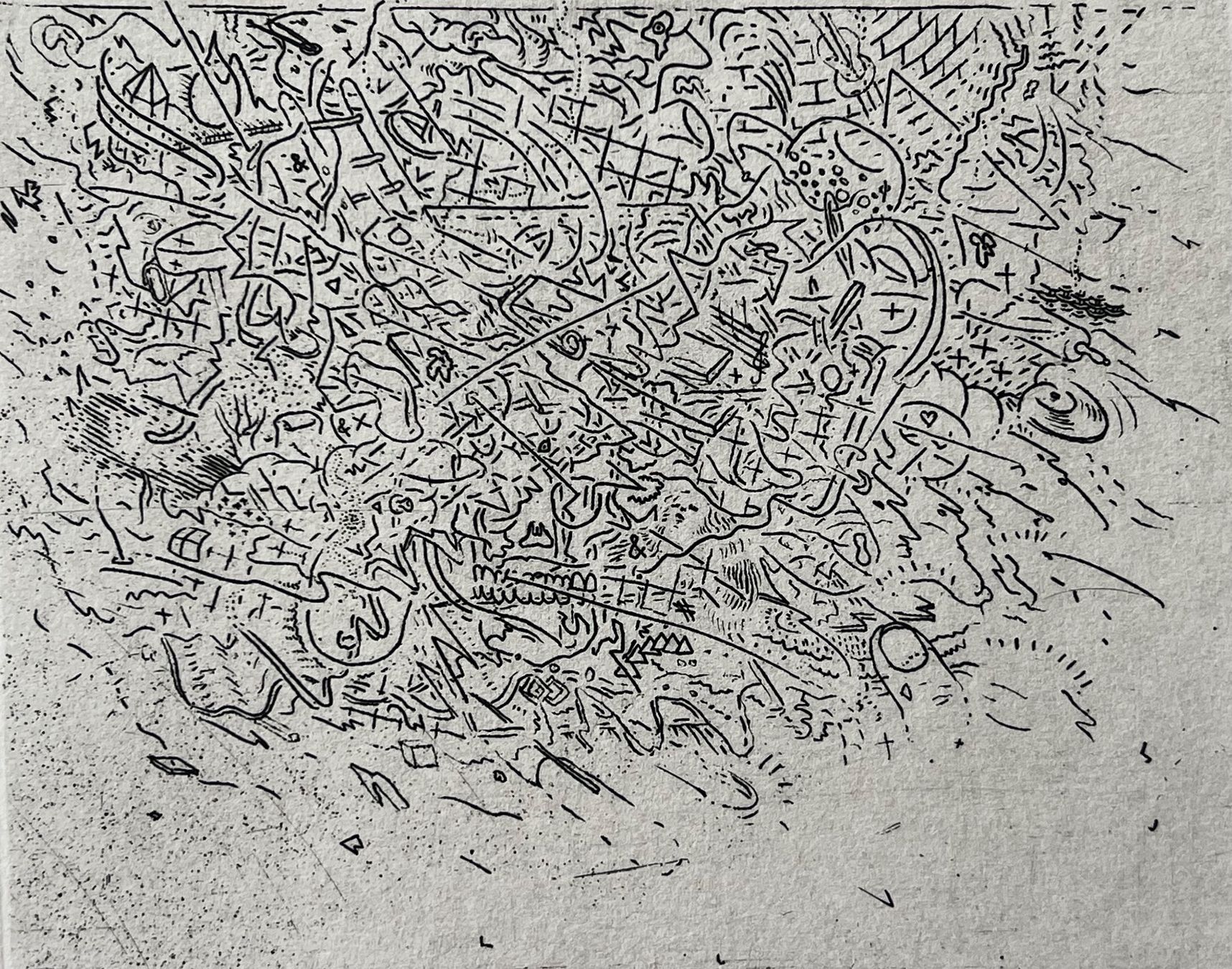Dipinti: Markus Raetz Original- Radierung Gnuusch 1971 signiert – Usato da Adliswil venduto da bilderboerse-zuerich 4