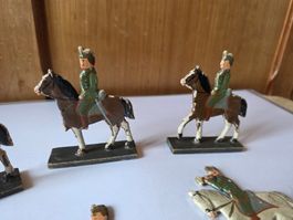 Vintage Holz Soldaten Reiter Figuren defekt